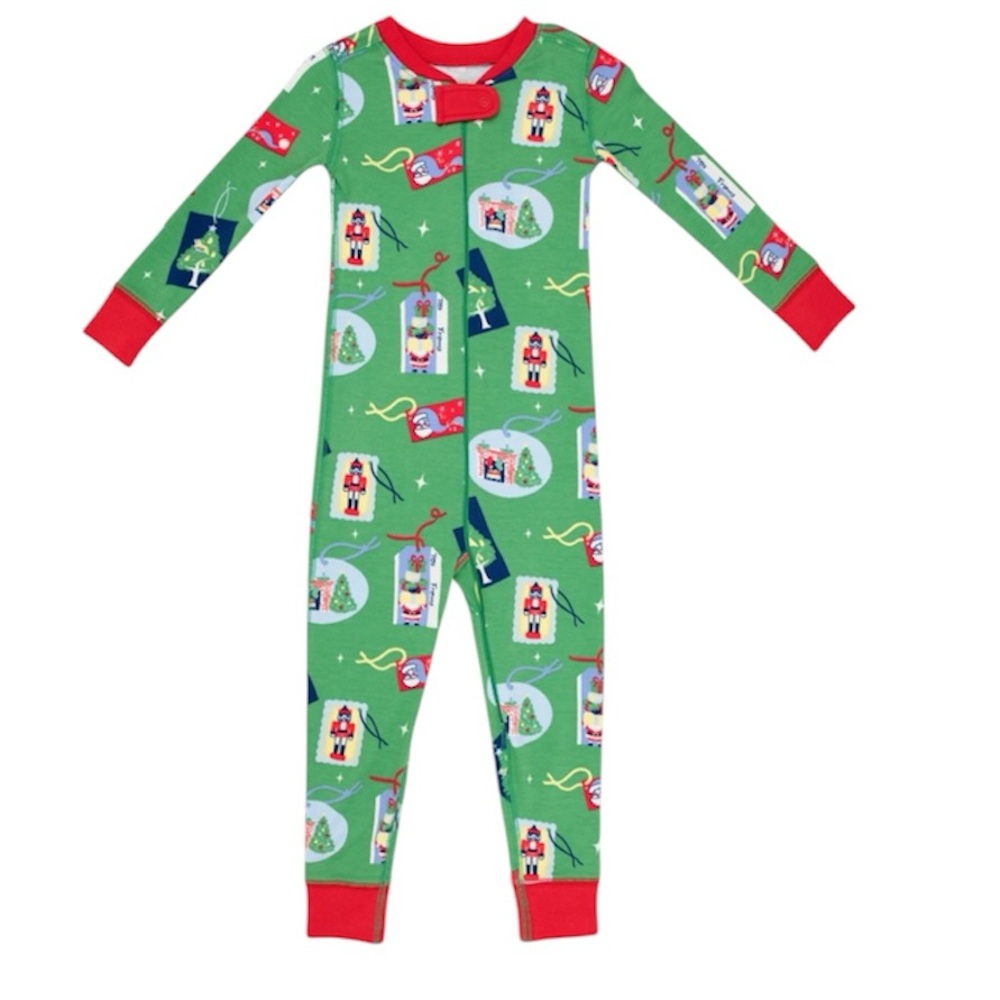 The Beaufort Bonnet Company Knox’s Night Footed Need‎ A Little Christmas PJ 3/6M